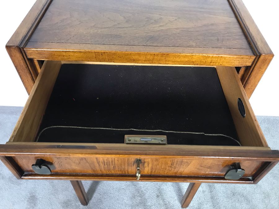 Vintage Brandt Furniture Wooden Silverware Storage Chest With Four Lockable Drawers (Comes With Three Skeleton Keys) 23W X 16D X 41H (OHE) [Photo 8]