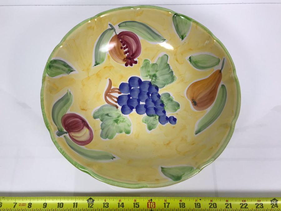 Large Italian Fruit Bowl By Solimene 12.5R [Photo 2]