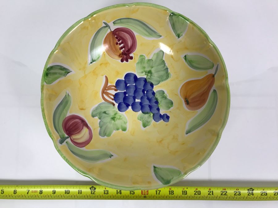 Large Italian Fruit Bowl By Solimene 12.5R [Photo 3]