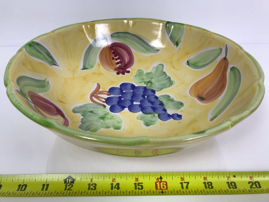 Large Italian Fruit Bowl By Solimene 12.5R