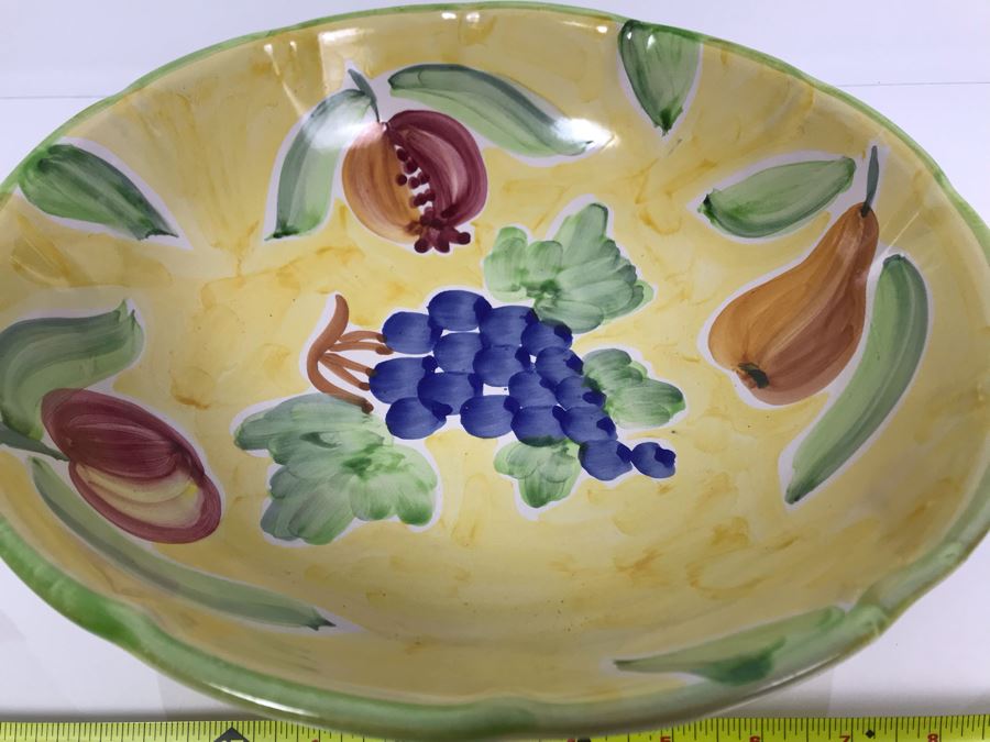 Large Italian Fruit Bowl By Solimene 12.5R [Photo 4]