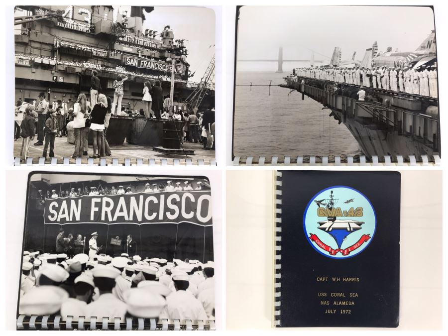 William H. Harris, RADM, USN (Ret.) Personal Cruise Book USS Coral Sea NAS Alameda July 1972 [Photo 1]