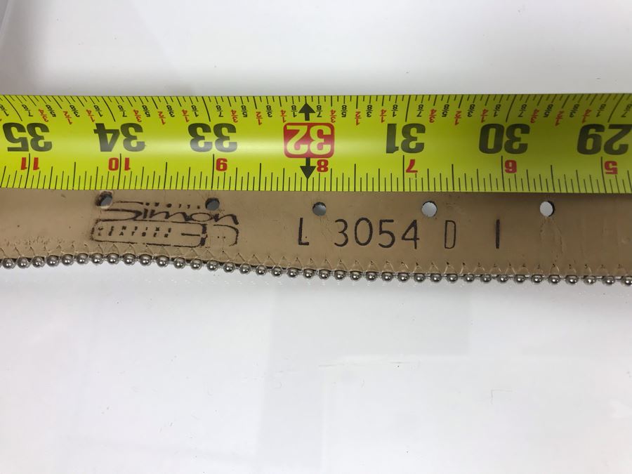 B. B. Simon Swarovski Crystal Leather Belt Size L [Photo 10]