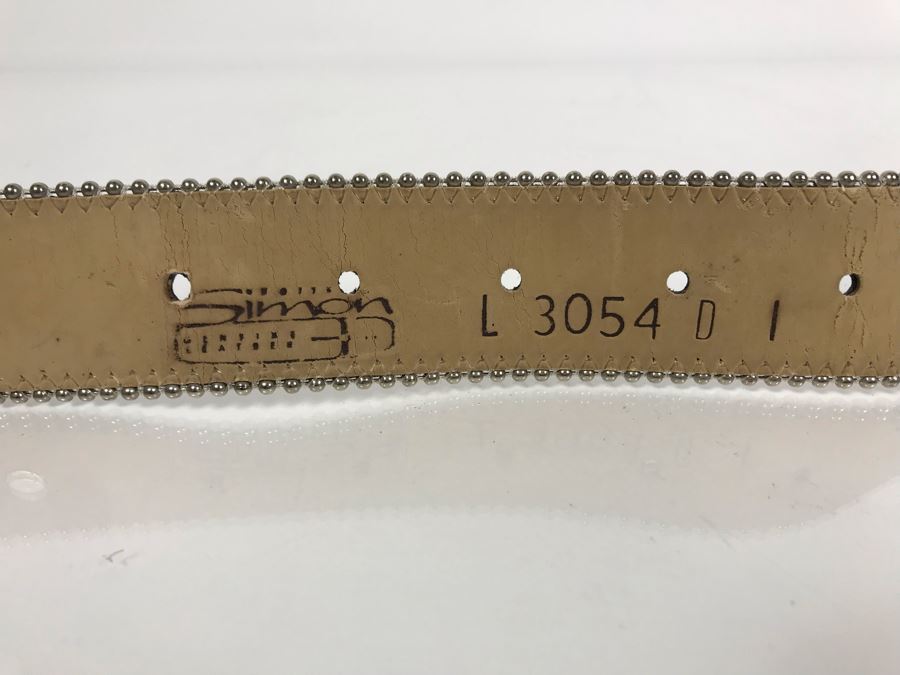 B. B. Simon Swarovski Crystal Leather Belt Size L [Photo 9]