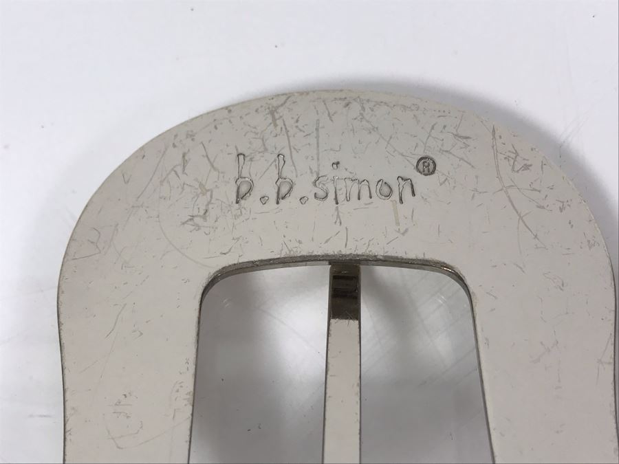 B. B. Simon Swarovski Crystal Leather Belt Size L [Photo 6]