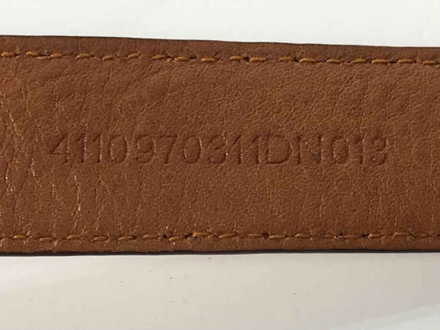 New Ralph Lauren Leather And Brass Belt Made In Italy Size M [Photo 8]