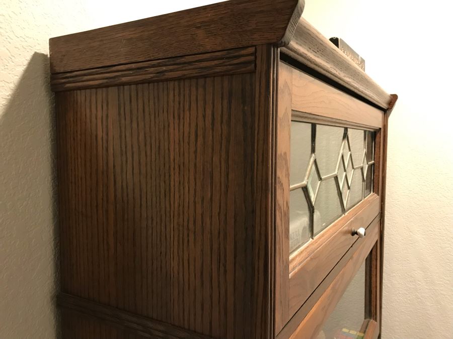 One-Piece Lawyer's Style Oak Bookcase 33.5W X 13D X 72H (OFS) [Photo 4]