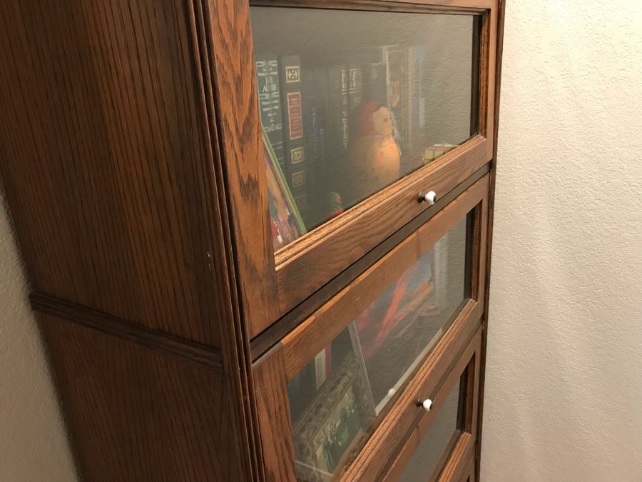 One-Piece Lawyer's Style Oak Bookcase 33.5W X 13D X 72H (OFS) [Photo 6]