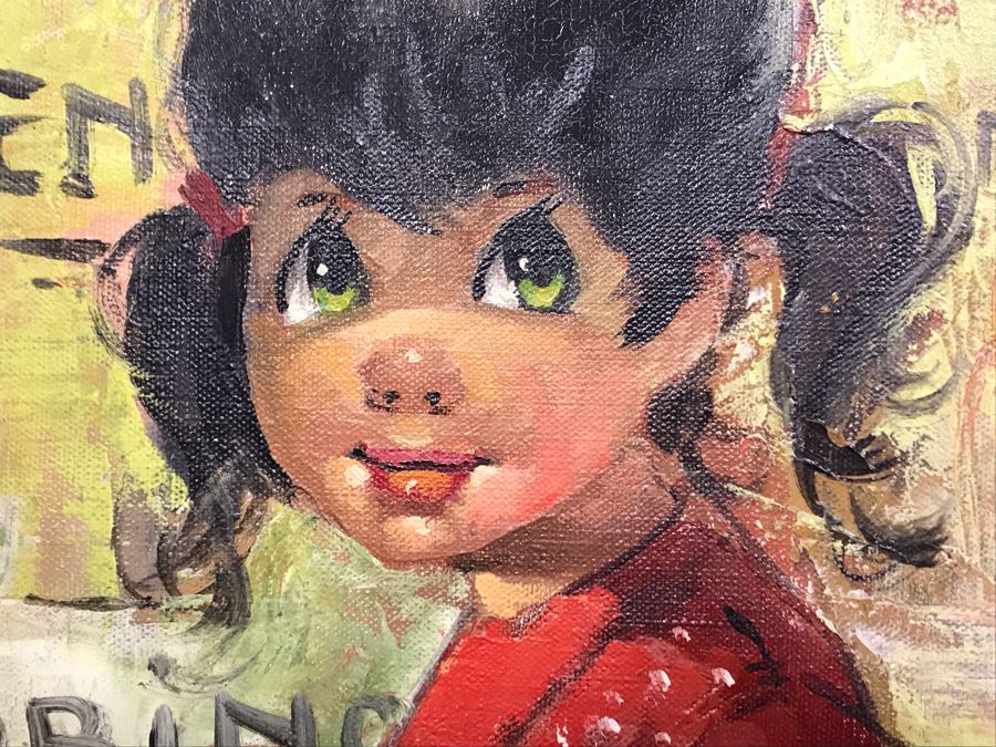 Pair Of Original Vintage Gold Framed French Deschamps Paintings From Van Pelt Art Galleries In Beverly Hills 12 x 24 Ea (OFS) [Photo 6]