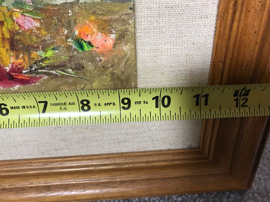 Stunning Original Still Life Painting Artist Signature Illegible Signed Lower Right - Tag On Back Of Painting Stating Lives In Vienna 9.5 X 11.5 (OFS) [Photo 15]