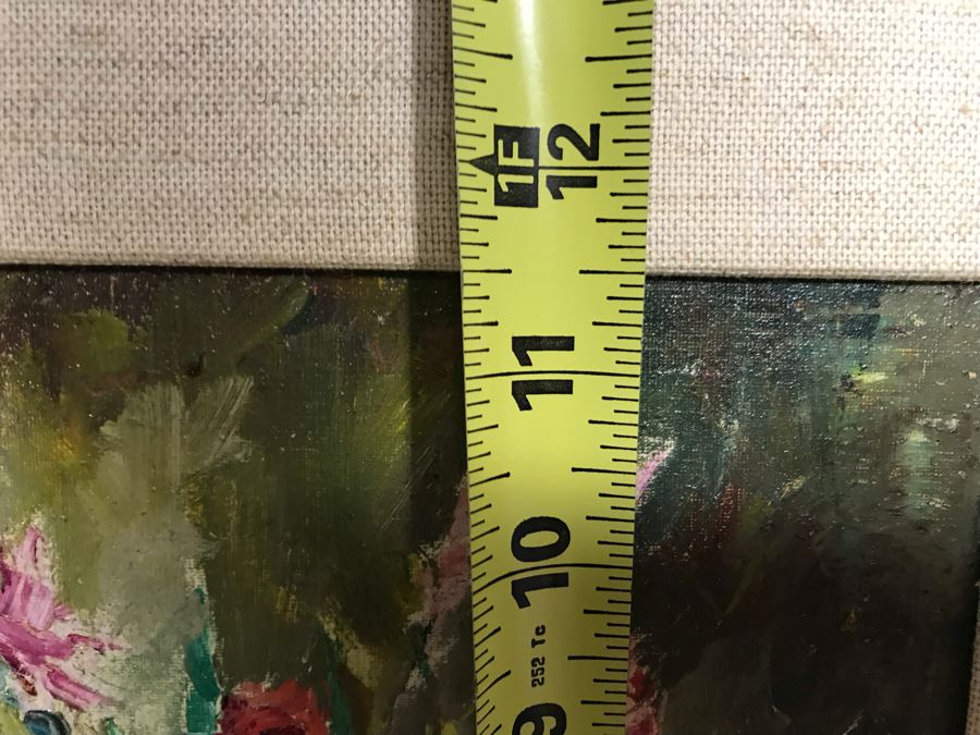 Stunning Original Still Life Painting Artist Signature Illegible Signed Lower Right - Tag On Back Of Painting Stating Lives In Vienna 9.5 X 11.5 (OFS) [Photo 16]