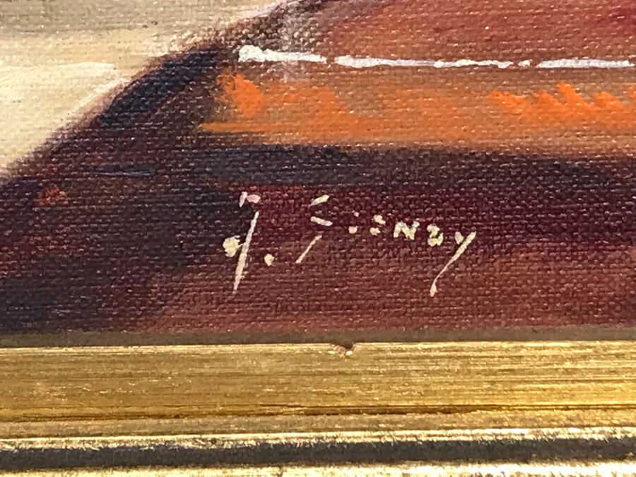 Framed Painting Of Violin And Sheet Music From Van Pelt Galleries In Beverly Hills 12 X 10 (OFS) [Photo 8]