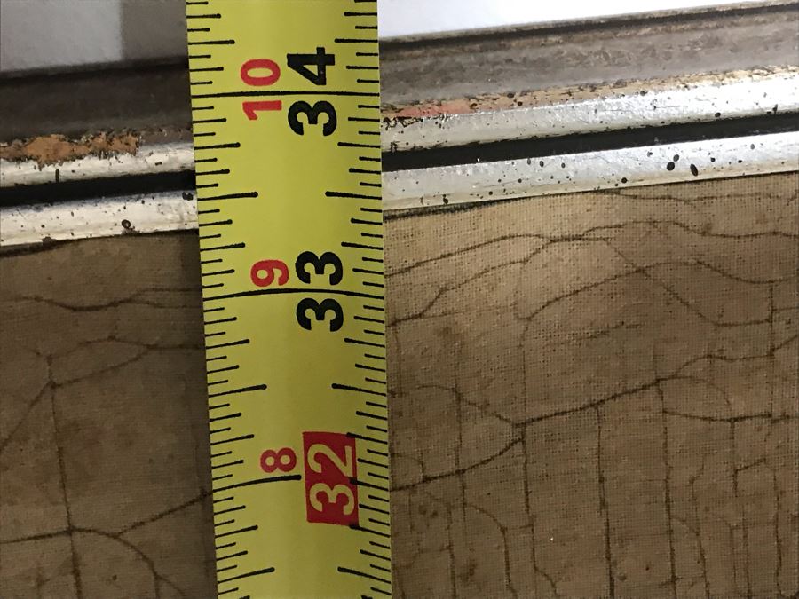 Framed Original Signed Asian Batik Painting On Cloth (Some Foxing) 26 X 34 [Photo 13]