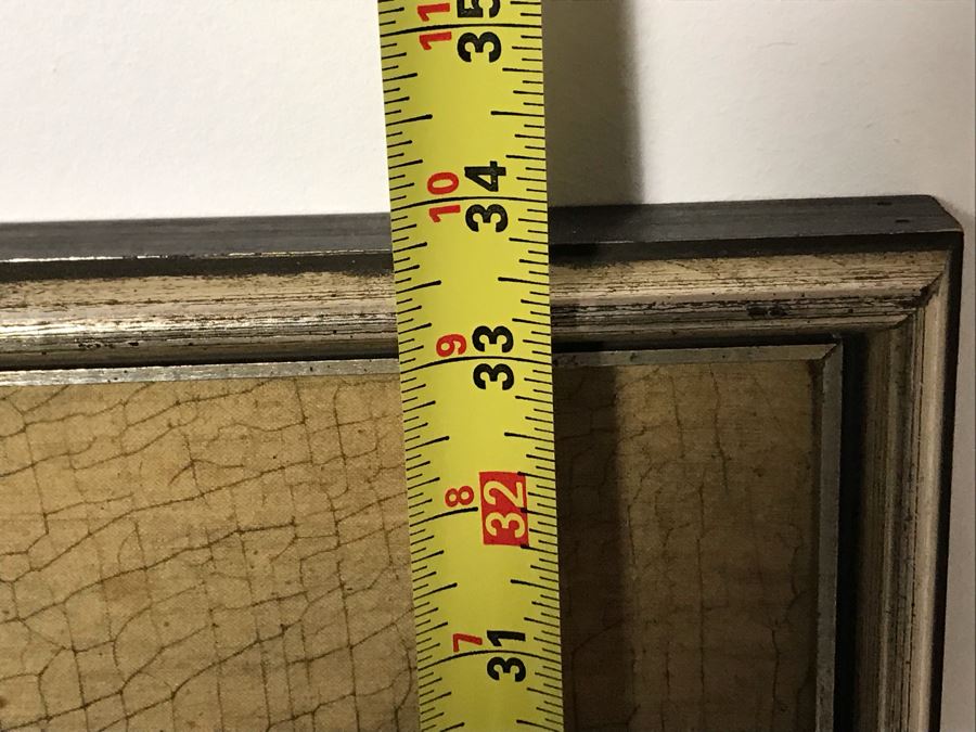 Framed Original Signed Asian Batik Painting On Cloth (Some Foxing) 27 X 33.5 [Photo 10]