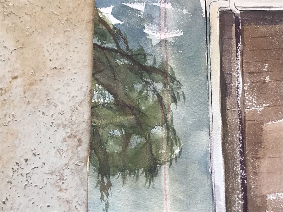 Original Jean Klafs Watercolor And Ink Painting 13.5 X 22 [Photo 8]