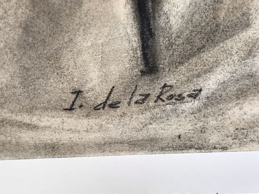 Original Nude Drawing Signed I. De La Rosa 12W X 19H (JKE) [Photo 8]
