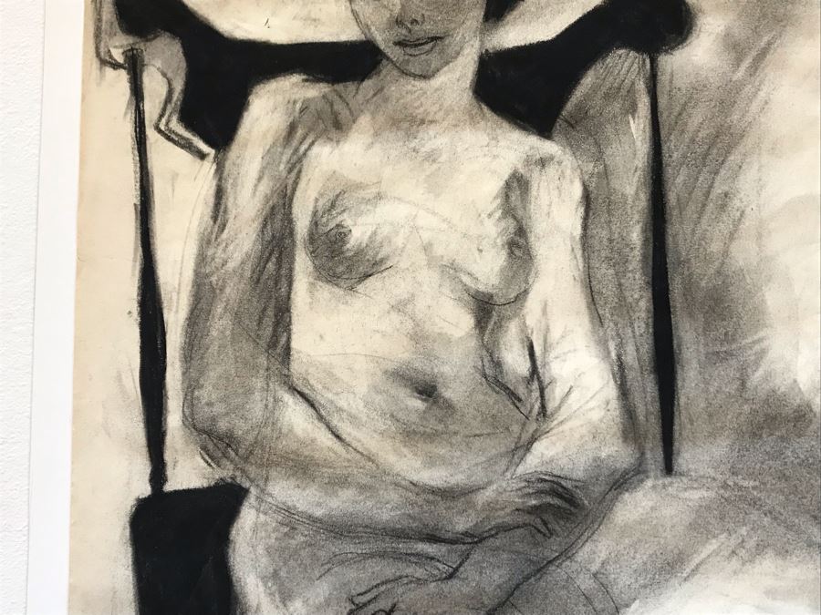 Original Nude Drawing Signed I. De La Rosa 12W X 19H (JKE) [Photo 4]