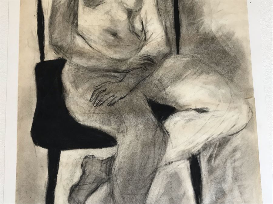 Original Nude Drawing Signed I. De La Rosa 12W X 19H (JKE) [Photo 6]