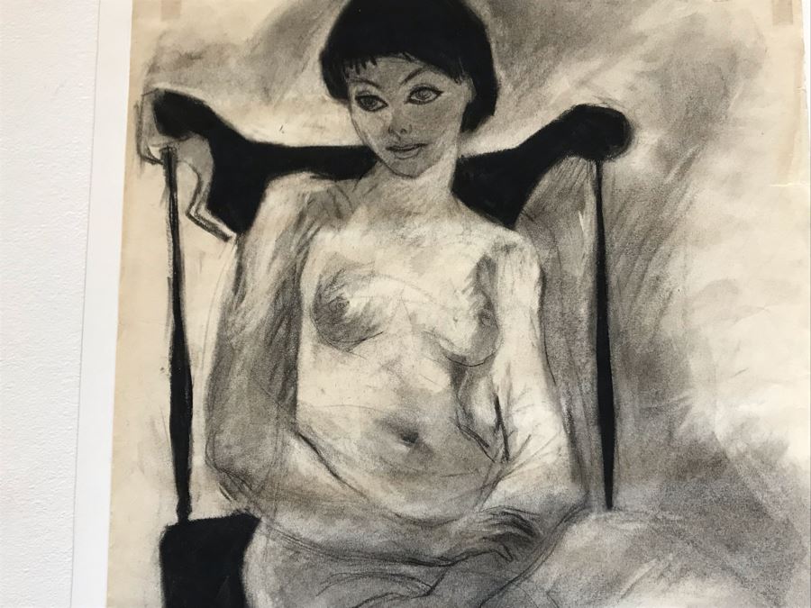 Original Nude Drawing Signed I. De La Rosa 12W X 19H (JKE) [Photo 5]