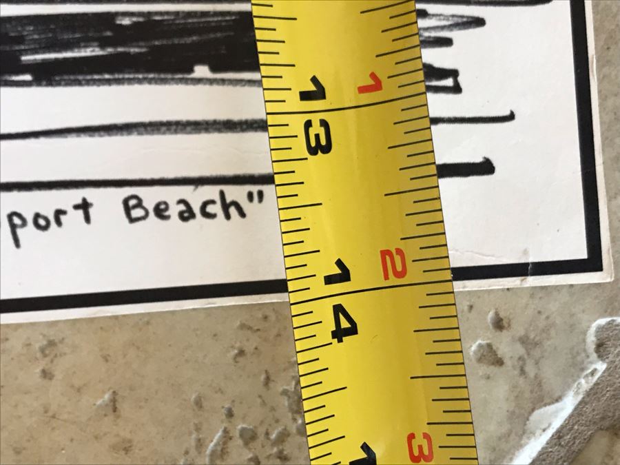 Original Merwin Altfeld (1931-2007) Vintage 1970 Ink Drawing Titled 'Newport Beach' 11 X 14 (JKE) [Photo 9]