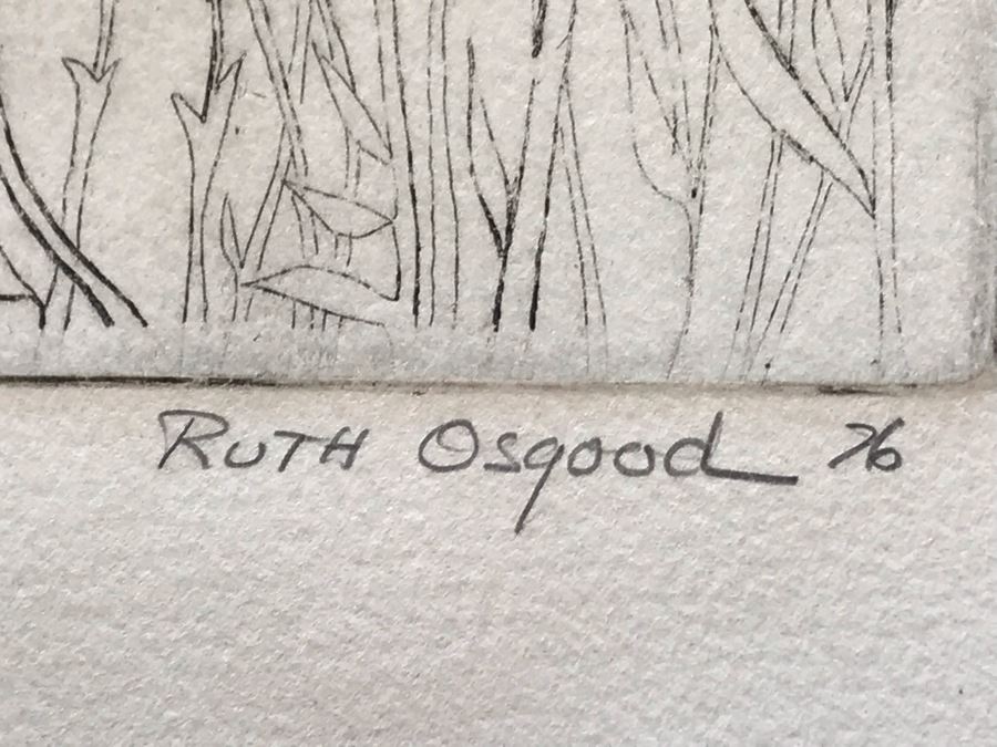 Vintage 1976 Ruth Osgood Unique Print Titled 'Antelope' 12 X 9 (JKE) [Photo 2]