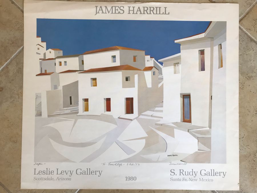 Hand Signed James Harrill Art Poster From Leslie Levy Gallery / S. Rudy Gallery 28 X 24 (JKE) [Photo 6]