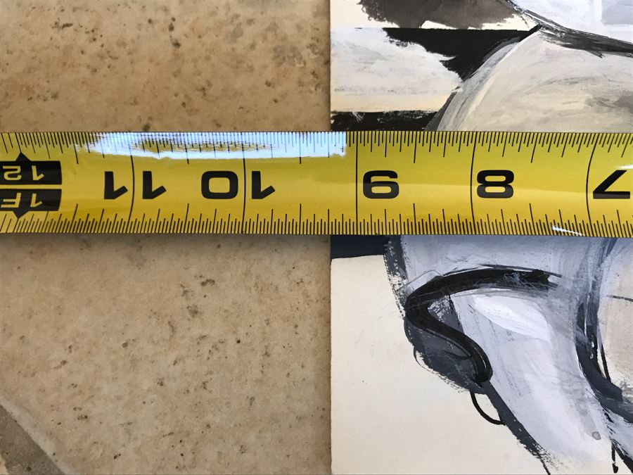 Original Unsigned Portrait Painting On Paper 9 X 11 (JKE) [Photo 7]