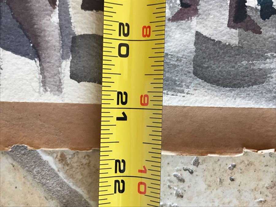 Original Vintage 1953 Watercolor Painting On Paper Signed By Cannata 13.5 X 21 (JKE) [Photo 11]