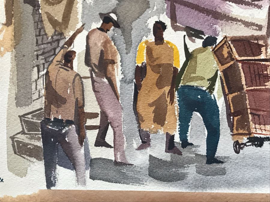 Original Vintage 1953 Watercolor Painting On Paper Signed By Cannata 13.5 X 21 (JKE) [Photo 3]