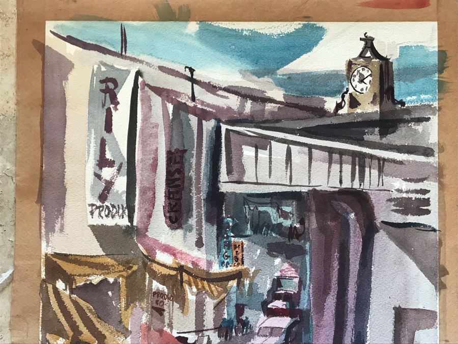 Original Vintage 1953 Watercolor Painting On Paper Signed By Cannata 13.5 X 21 (JKE) [Photo 5]