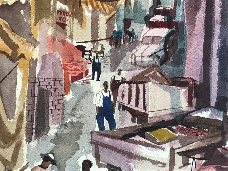 Original Vintage 1953 Watercolor Painting On Paper Signed By Cannata 13.5 X 21 (JKE) [Photo 4]