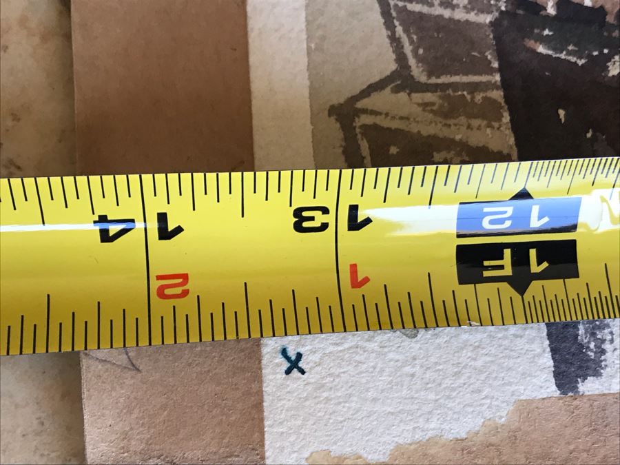 Original Vintage 1953 Watercolor Painting On Paper Signed By Cannata 13.5 X 21 (JKE) [Photo 10]