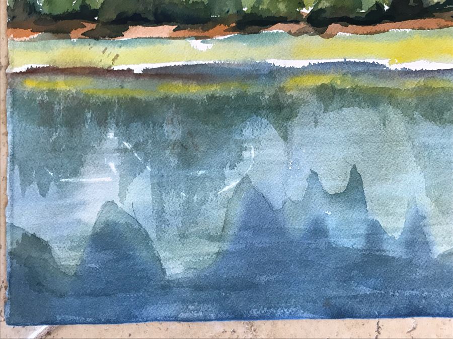 Original Jean Klafs Plein Air Watercolor Painting On Paper 22.5 X 15 [Photo 5]