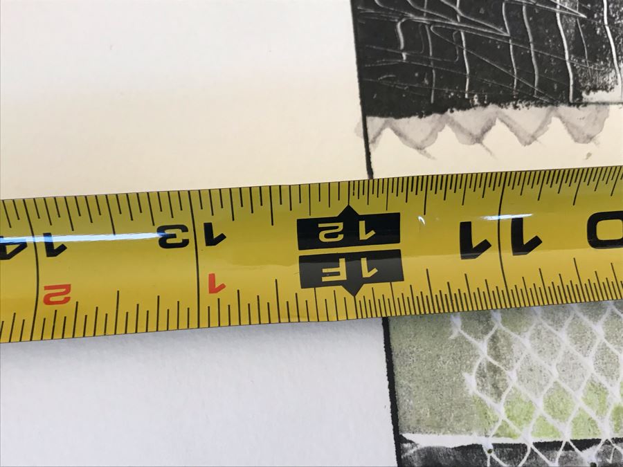 Original Jean Klafs Monotype On Paper Titled 'Dot Com' 12 X 9 [Photo 7]