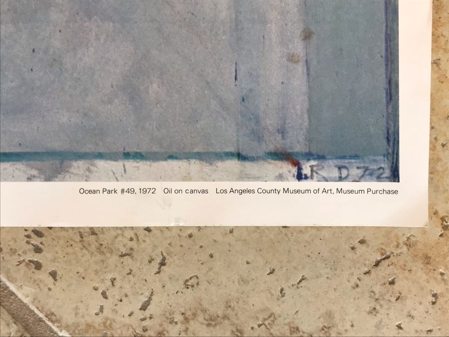 Vintage 1977 Richard Diebenkorn Art Poster From Los Angeles County Museum Of Art Featuring 'Ocean Park #49' Oil On Canvas 24 X 32 (JKE) [Photo 4]