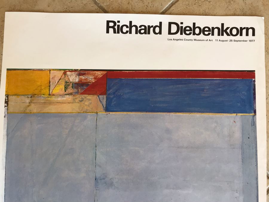 Vintage 1977 Richard Diebenkorn Art Poster From Los Angeles County Museum Of Art Featuring 'Ocean Park #49' Oil On Canvas 24 X 32 (JKE) [Photo 2]