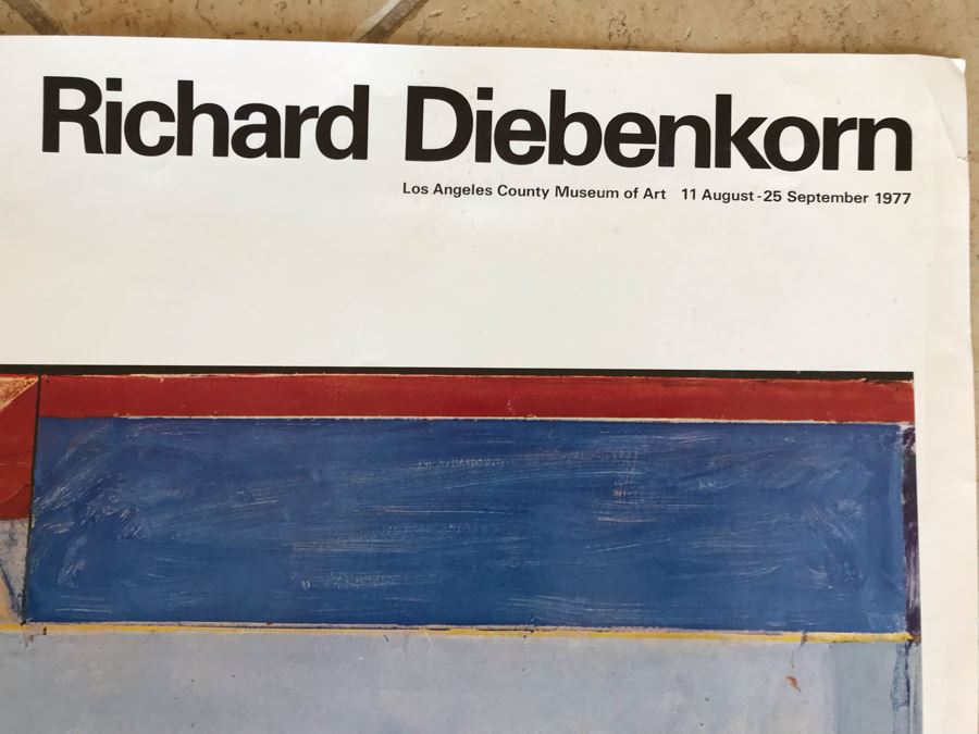 Vintage 1977 Richard Diebenkorn Art Poster From Los Angeles County Museum Of Art Featuring 'Ocean Park #49' Oil On Canvas 24 X 32 (JKE) [Photo 3]