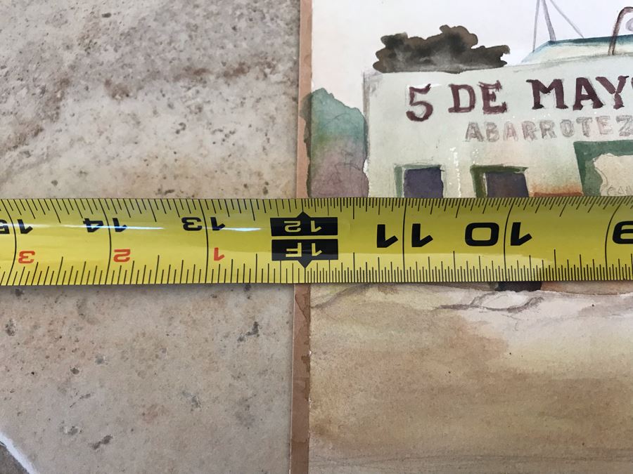 Original Jean Klafs Watercolor Painting On Paper Titled 'Mexico' 12 X 9 [Photo 7]