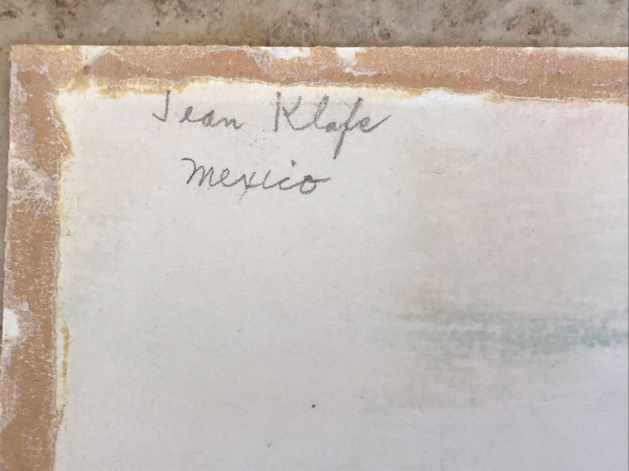 Original Jean Klafs Watercolor Painting On Paper Titled 'Mexico' 12 X 9 [Photo 6]