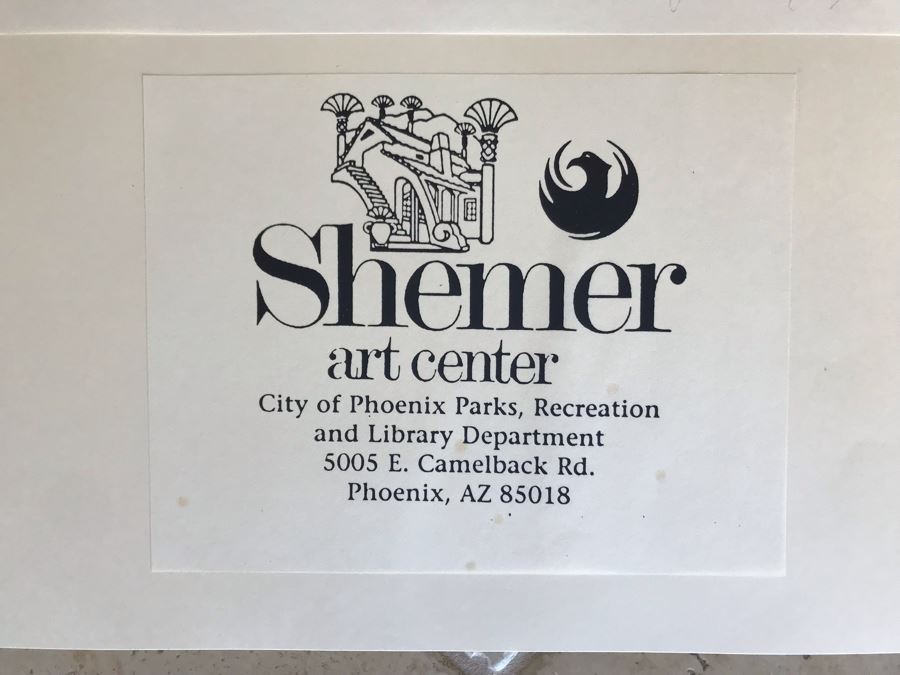 Vintage 1999 Handmade Jean Klafs Artwork Exhibition Poster Shemer Art Center Phoenix, AZ 18 X 24 [Photo 3]