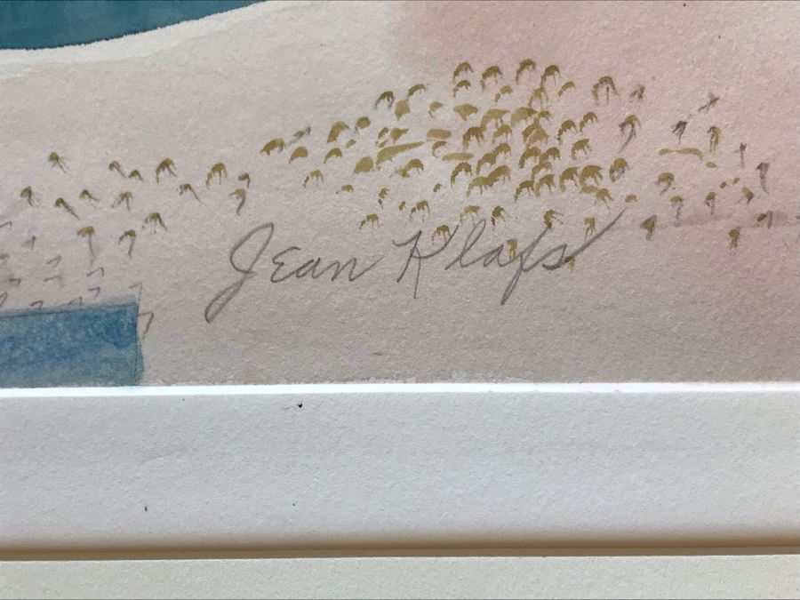 Original Jean Klafs Watercolor Painting Titled 'Oaxaca Market' Mexico 22 X 15 [Photo 6]