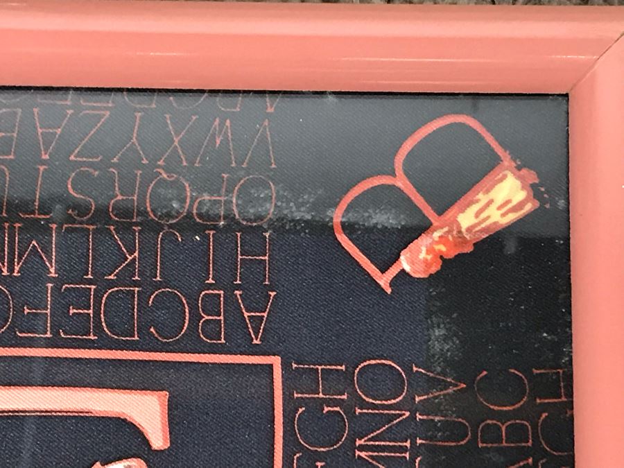 JUST ADDED - Vintage Framed Alphabet Scarf 36 X 36 [Photo 6]