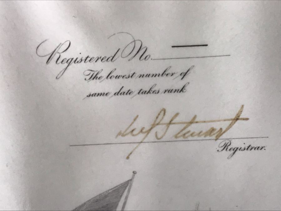 JUST ADDED - Vintage 1945 Framed Naval Appointment To Ensign Of Joseph J. Meyer Jr. Document Signed By Secretary Of The Navy James Forrestal 21 X 25 [Photo 9]