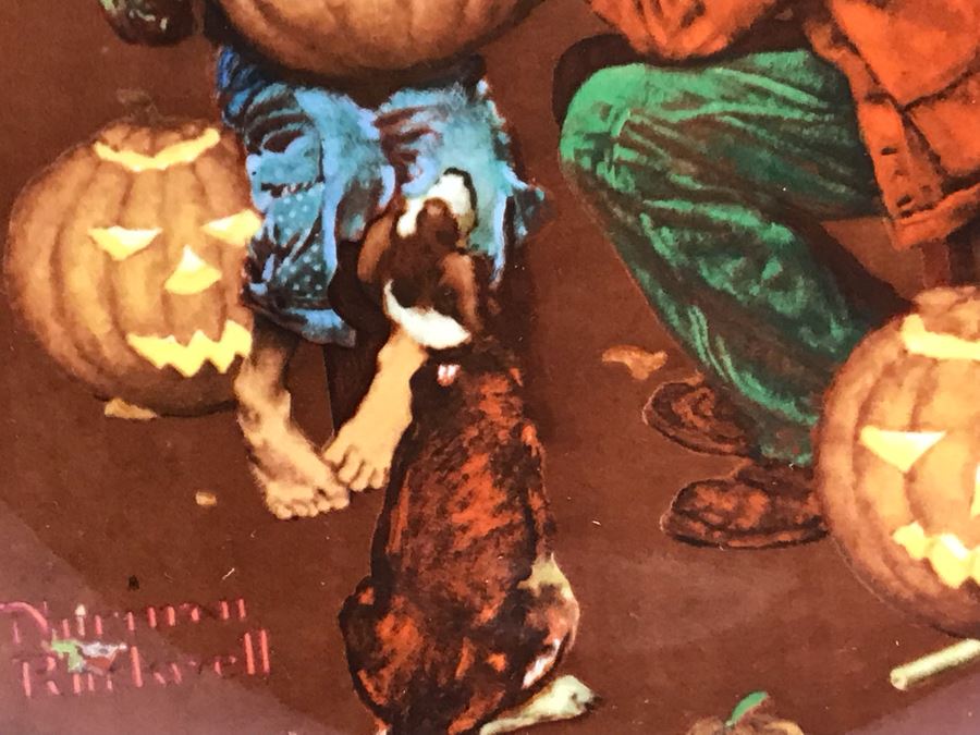 JUST ADDED - Pair Of Framed Vintage 1976 Limited Edition Norman Rockwell Gorham Fine China Plates 13.5R (OFS) [Photo 8]