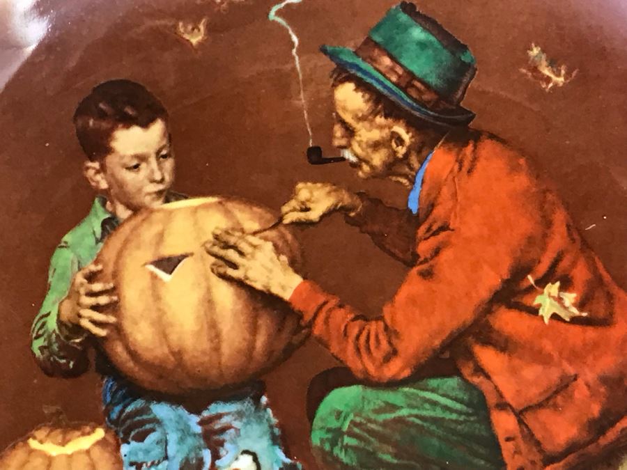 JUST ADDED - Pair Of Framed Vintage 1976 Limited Edition Norman Rockwell Gorham Fine China Plates 13.5R (OFS) [Photo 7]