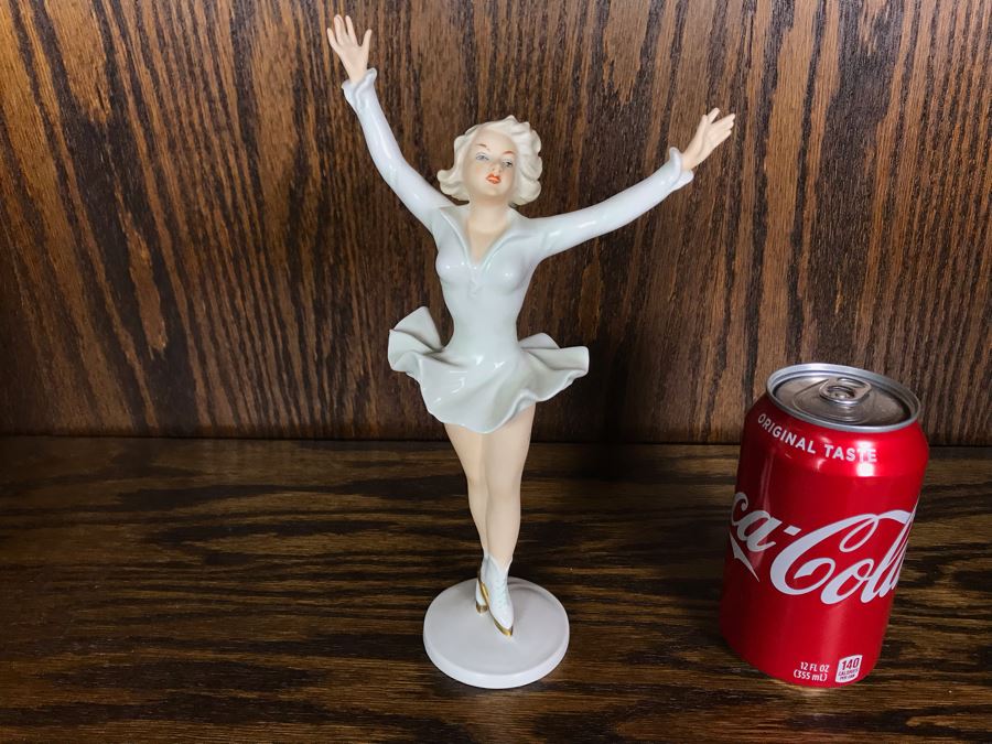 JUST ADDED - Wallendorf Figure Skater Porcelain Ice Skater Figurine Made In Germany 10H (OFS) [Photo 2]