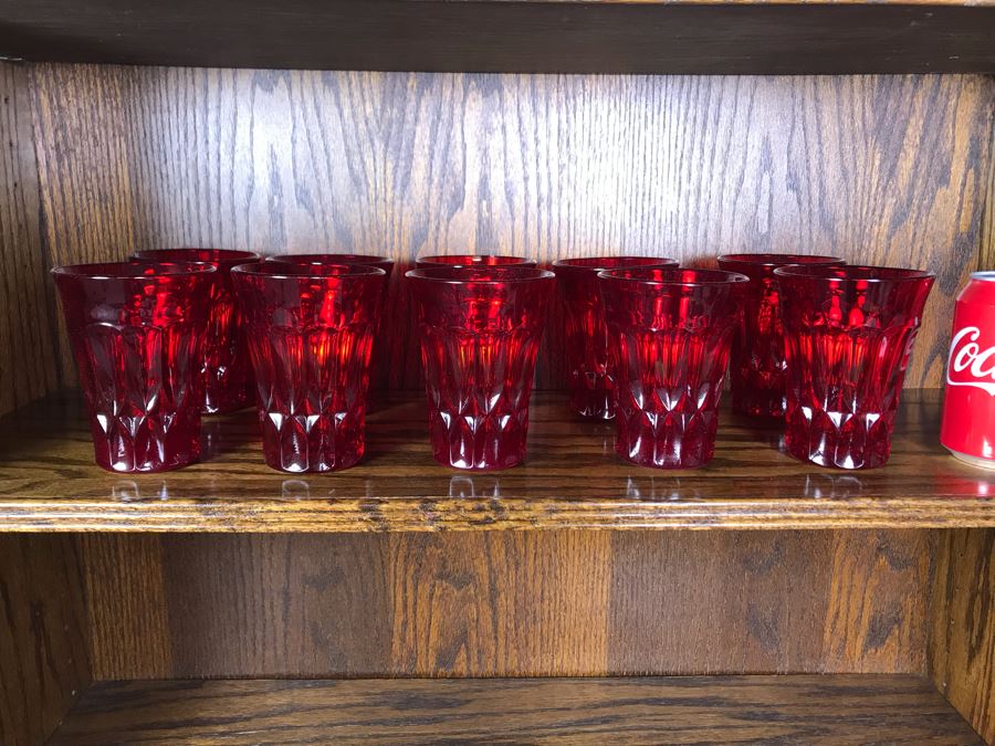 JUST ADDED - (10) Ruby Red Glasses 5H