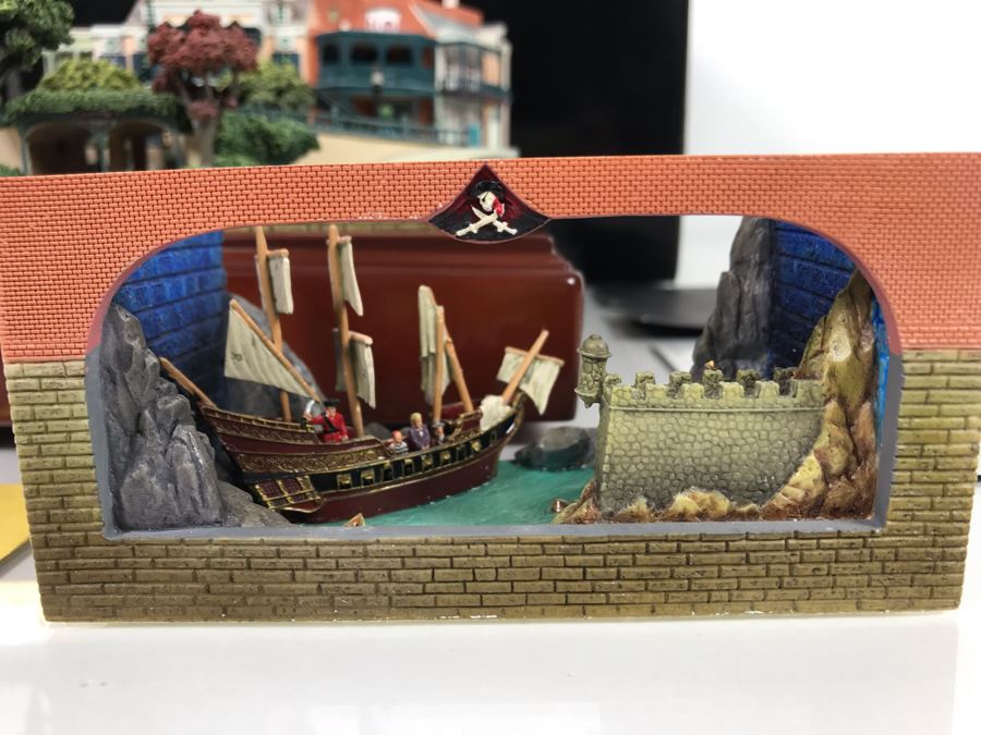 HAND SIGNED By Robert Olszewski First Edition Pirates Of The Caribbean And The Disney Gallery The Art Of Disney Theme Park Attraction Miniature Model With Box And 2 Scenes And Certificate Of Authenticity 9.5W X 10.5D X 6H DL1006 (Estimate $1,500-$2,000) [Photo 9]