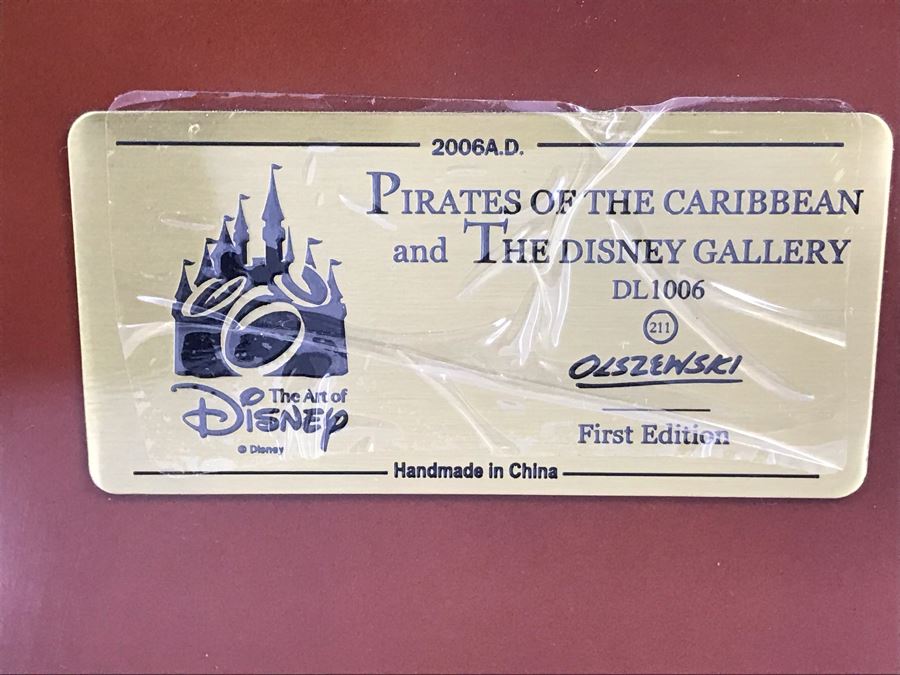 HAND SIGNED By Robert Olszewski First Edition Pirates Of The Caribbean And The Disney Gallery The Art Of Disney Theme Park Attraction Miniature Model With Box And 2 Scenes And Certificate Of Authenticity 9.5W X 10.5D X 6H DL1006 (Estimate $1,500-$2,000) [Photo 39]