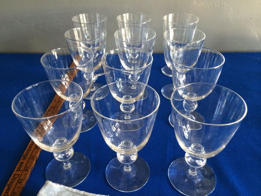 STEUBEN GLASS Water Goblets Set of 12 [Photo 5]